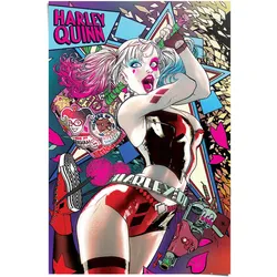 Poster REINDERS "Batman Harley Quinn", lila (farbe bild(er): lila), B:61cm H:91,5cm, Papier, Bilder
