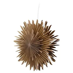 Ebuy24 Sälen Weihnachtsstern mit Licht Papier Ø35 cm Pendelleuchte braun.