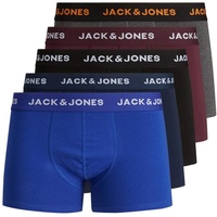 JACK & JONES Herren JACBLACK Friday Trunks Boxershorts Stretch Unterhose Basic Jersey Unterwäsche, Farben:Schwarz-Navy-Grau, Größe:M