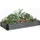 luxuskollektion Hochbeet-Set Verzinktes Metall 232 x 113 x 30 cm Schwarz