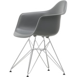 Vitra - Eames Plastic Armchair DAR RE, verchromt / granitgrau (Filzgleiter basic dark)