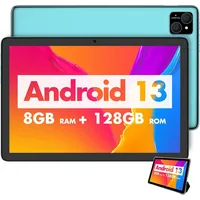 VASOUN Leistungsstarker Prozessor Tablet (10", 128 GB, Android 13, 2,4G+5G, Kinder,8000 mAh, Kindersicherung, vorinstallierte Software,Pädagogisch) grün