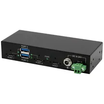 Exsys EX-11295HMS 4 Port USB 3.2 Gen 2 HUB Din-Rail Kit und Wand VIA VL822 Chipset