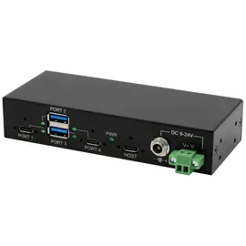 Exsys EX-11295HMS 4 Port USB 3.2 Gen 2 HUB Din-Rail Kit und Wand VIA VL822 Chipset