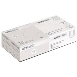 Unigloves White Pearl, Nitril Einmalhandschuhe, Puderfrei*Größe XS (1x100 Stück)