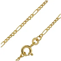 trendor 71811 Goldkette 333 Gold für Damen und Herren Figaro Diamantiert, 40 cm