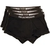 Emporio Armani Herren Boxer Shorts Vorteilspack - Mens Knit Trunk, Pure Cotton, uni Schwarz M