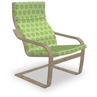 Abakuhaus Stuhlkissen Sitzkissen mit Stuhlkissen mit Hakenschlaufe und Reißverschluss, Obst Runde Scheiben von Kalk Striped grün