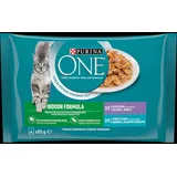Purina One Indoor Formula Katzenfutter 340 G (4 X 85 G)