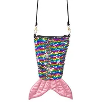 Boland Kostüm Regenbogen Pailletten Handtasche 'Meerjungfrau', B bunt
