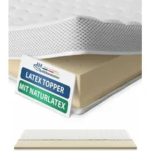AM Qualitätsmatratzen Premium Latex-Topper 110 x 200 cm weiß