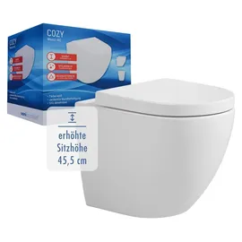 Duschmeister Cozy Wand-WC mit WC-Sitz Weiß