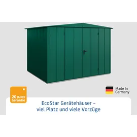 Hörmann Ecostar Gerätehaus Elegant-S 3,03 x 2,38 m Moosgrün