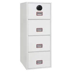 Hängeregistraturenschrank 4 Laden weiß PHOENIX FS2274F Stahl, Feuerschutz
