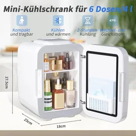 yashe Mini-Kühlschrank 4 l 220 mm hoch Weiß