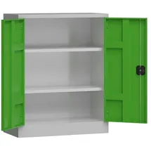 Classix Stahlschrank X-530315 lichtgrau, gelbgrün 80,0 x 38,0 x 100,0 cm, aufgebaut