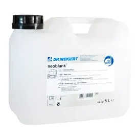 Dr. Weigert neoblank® Edelstahlreiniger, gebrauchsfertig, Oberflächenreiniger zur Pflege und Reinigung von Edelstahl, 5 Liter - Kanister