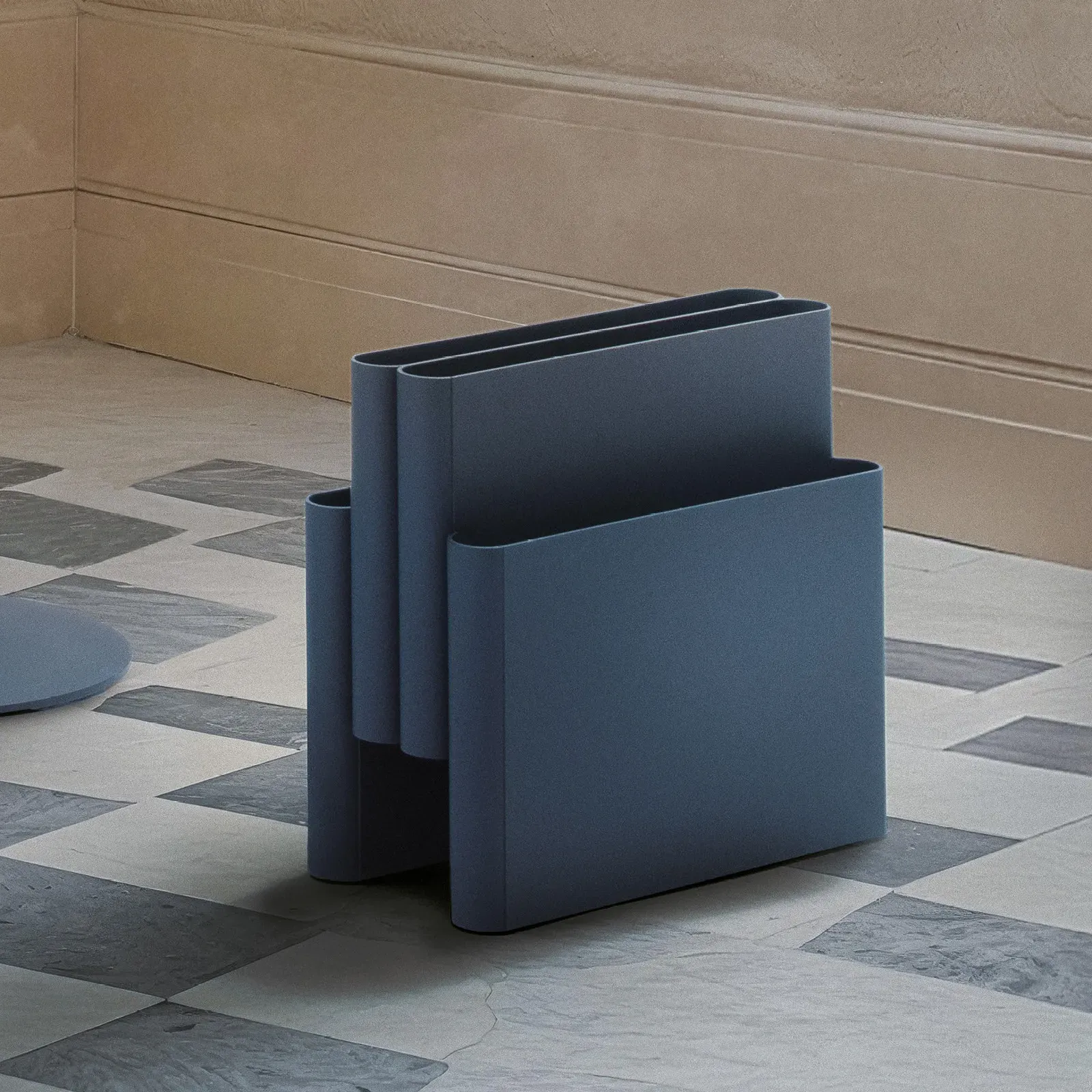 Aufbewahrung Kartell, Zeitschriftenhalter, Blau, Kunststoff, Design - 40 - 18.5 - 34.5