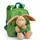 NICI Rucksack mit Plüschtier Hase grün 21x26cm - - Jungen - Weicher Rückenbereich & verstellbare Gurte - 49849