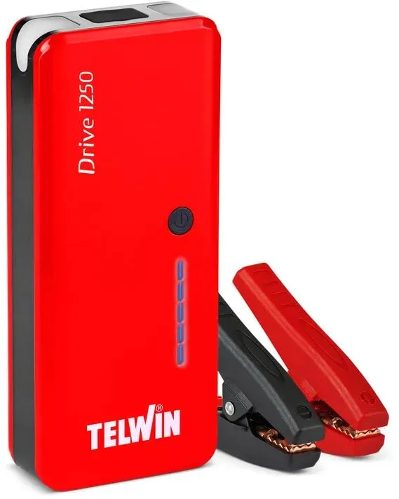 Telwin Drive 1250 3in1 12V-Lithium-Starthilfegerät Notstarter, 1250A, PowerBank und LED Leuchte