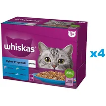 Whiskas Nassfutter Fisch Auswahl in Gelee 48 x 85 g