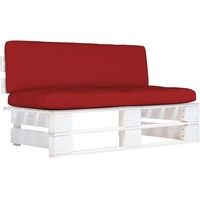 VidaXL Outdoor-Mittelsofa Paletten Kiefernholz Imprägniert Weiß