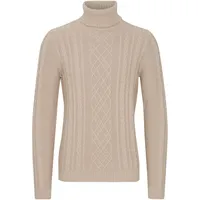 11 Project Rollkragenpullover 11 PROJECT "Rollkragenpullover PRJamelio", Herren, Gr. XL, beige (humus), Obermaterial: 70% Baumwolle CO recyc.. 30% Polyester Pol. recyc.., Pullover Rollkragenpullover