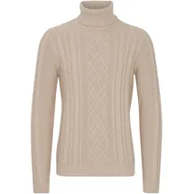 11 Project Rollkragenpullover 11 PROJECT "Rollkragenpullover PRJamelio", Herren, Gr. XL, beige (humus), Obermaterial: 70% Baumwolle CO recyc.. 30% Polyester Pol. recyc.., Pullover Rollkragenpullover