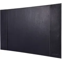 Alpenleder Schreibtischunterlage - LARIFARI (Handgefertigt) - Nachhaltiges Bio-Leder aus regionaler Landwirtschaft | Schreibtischunterlage leder, Dokumentenfach *Fair Produziert* (68x45cm, Schwarz)