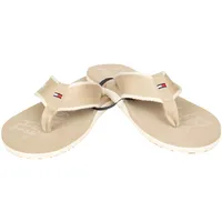 Tommy Hilfiger Flip-Flops für Herren Strandbad-Hausschuh mit Spitze aus Beachwear-Stoff Artikel XM0XM02885, AEP Stone, 41 - 41 EU