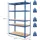 ECD Germany Lagerregal Metall/MDF 200x100x50 cm Blau 5 Böden belastbar bis 875 kg