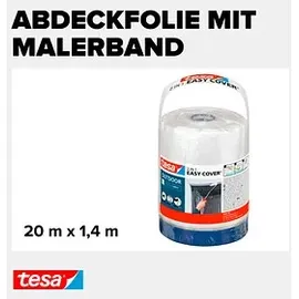Tesa Easy Cover Economy Abdeckfolie Nachfüllpack 20 x 1,40 m