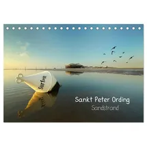 Calvendo Sankt Peter Ording Sandstrand (Tischkalender 2026 DIN A5 quer), CALVENDO Monatskalender:
