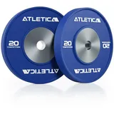 ATLETICA Hantelscheiben ATLETICA Competition Bumper Plates, Hervorragende Aufprallabsorption, 40 kg