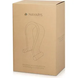 Navaris Universal Kopfhörerständer mit Kunstleder Bezug - Kopfhörer Halter Gaming Headset Halterung - On Ear Headphone Stand - in Weiß