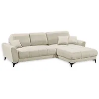 ed exciting design Bern Ecksofa 281 x 189 cm, mit Schlaffunktion und Bettkasten, mit