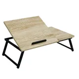 Hago HAGO® Laptoptisch 54x34cm Eiche Sonoma Lapdesk Betttisch Notebook Tablet neigbar,