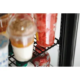 Bartscher Mini-Kühlvitrine 98L-SW (98 l, C, 1105 mm hoch, Schwarz)