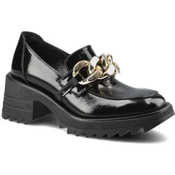 Schwarze Halbschuhe Chebello Bequeme Lederschuhe, 37