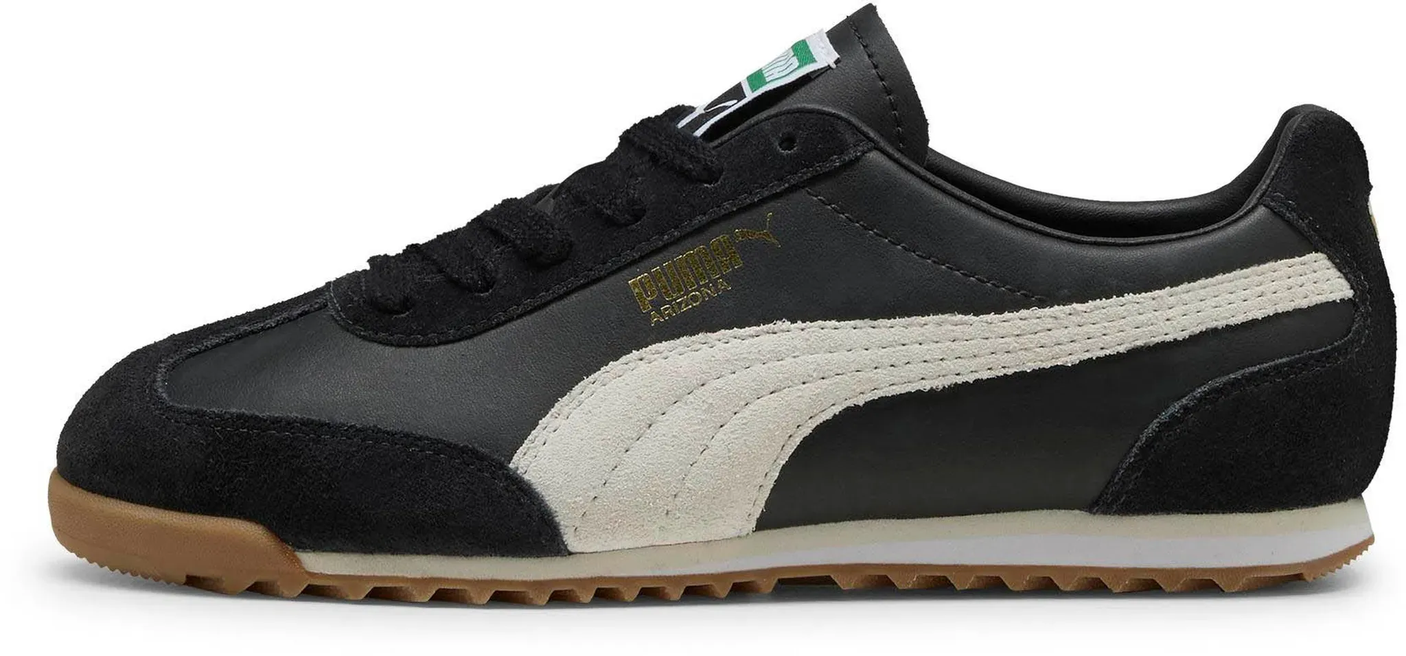 PUMA Arizona Retro Sneaker Damen in puma black-warm white, Größe 42 - schwarz