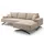 GRAINGOLD Eckcouch Velours 3-Sitzer Beige