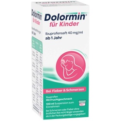 Dolormin für Kinder Ibuprofensaft bei Fieber und Schmerzen