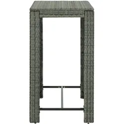 vidaXL Garten-Bartisch Grau 100x60,5x110,5 cm Poly Rattan
