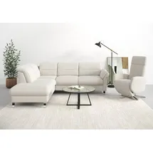 sit&more Ecksofa Grenoble L-Form mit Federkern, wahlweise mit Bettfunktion, Bettkasten, Arm- und Kopfteilverstellung beige