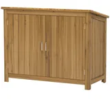 Gartenschrank, Holzkommode mit 2 Regalen für Garten, Terrasse, Wetterfest, 110