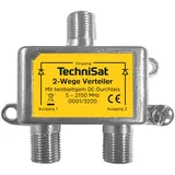 TechniSat 2-Wege-Verteiler (5–2150 MHz Sat Signal Splitter für TV & Receiver, DiSEqC-tauglich)