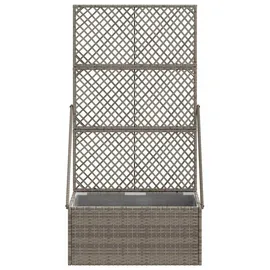 vidaXL Gartenpflanzer mit Gitter 70 x 30 x 135 cm Grau