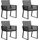 vidaXL Gartenstuhl 59 x 68,3 x 52,2 cm schwarz 4 St.