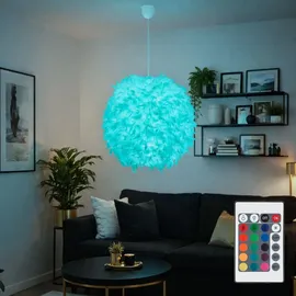 GLOBO Federlampe 1-flg. dimmbar 60 cm weiß Textil