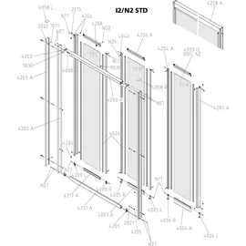 Kermi Nova 2000 Gleittür 80 x 185 cm N2STD0801811K